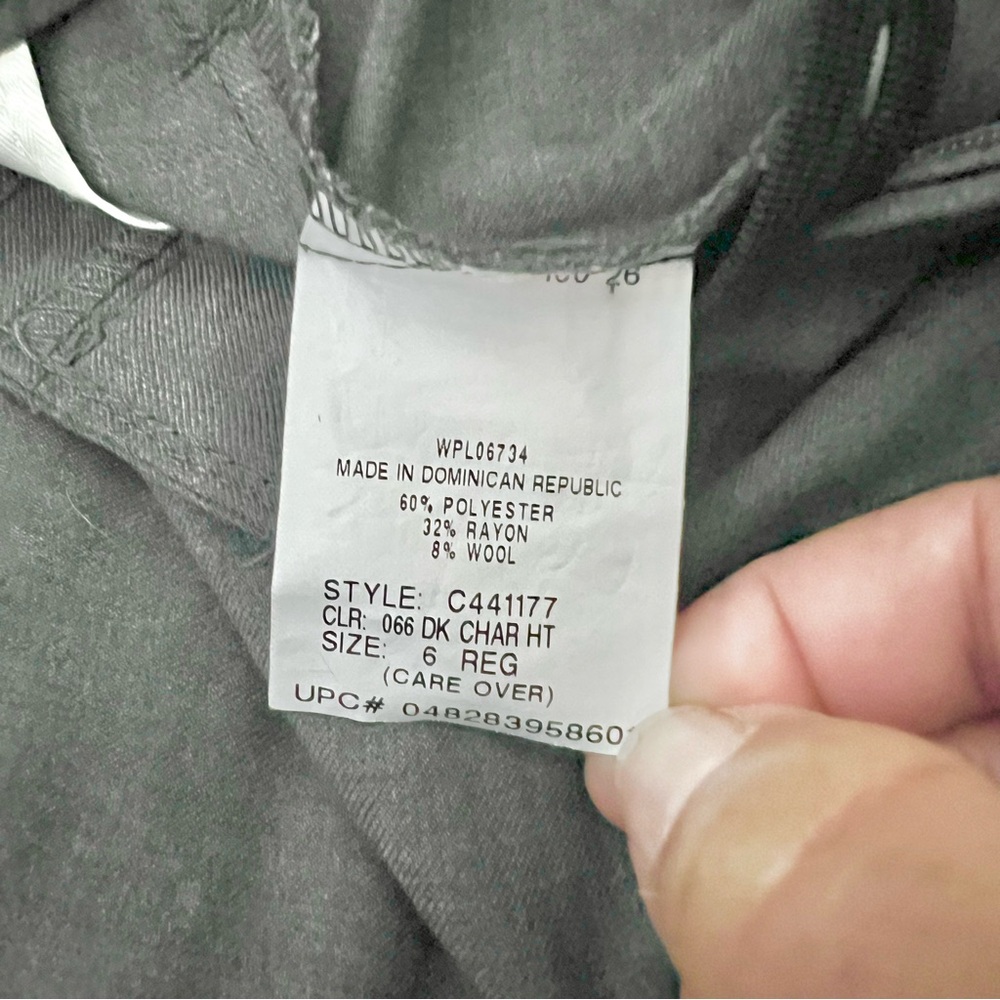 Chaps Kids Boys Gray Dress Pants Adjustable Elastic Waist Size 6 Regular - Picture 5 of 9